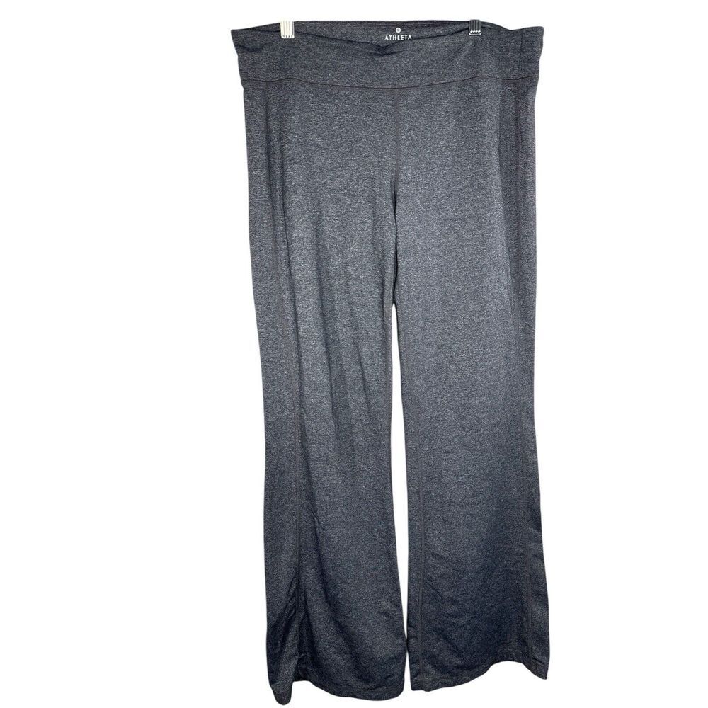 Athleta Wide‎ Leg Womens Size XL Gray  Elastic Waist Athletic Pants
